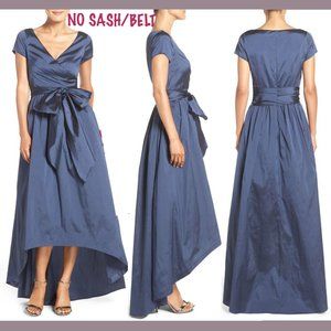 NWD Adrianna Papell Taffeta Hi-Low Ballgown‎ in Navy Blue [SZ 4 ]